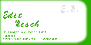 edit mesch business card